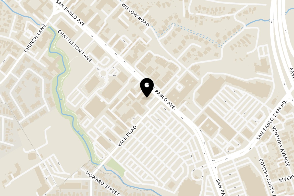 Map showing the location of Taqueria San Juan on 13501 San Pablo Ave in San Pablo